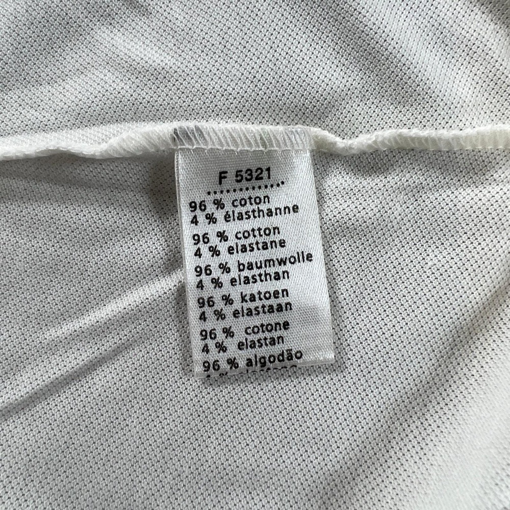 Lacoste Sleeveless Polo Shirt Women US Size L (EU/10) White Micro Pique Stretch - Picture 6 of 11